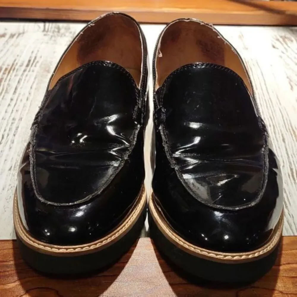 Franco Sarto Cypress Womens Black Patent Leather‎ Shoes Sz 8.5M